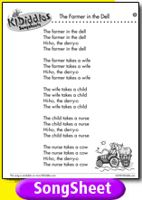 The Farmer In The Dell Song And Lyrics From Kididdles